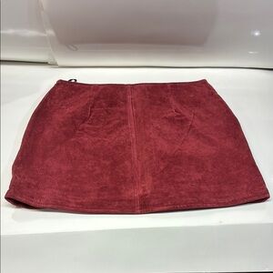 BlankNYC Elegant Burgundy Mini Skirt